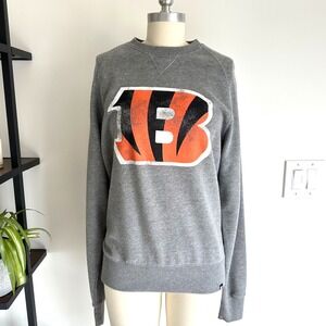 47 Brand Cincinnati Bengals Heather Gray Long Sleeve Football Sweatshirt-Size‎ S